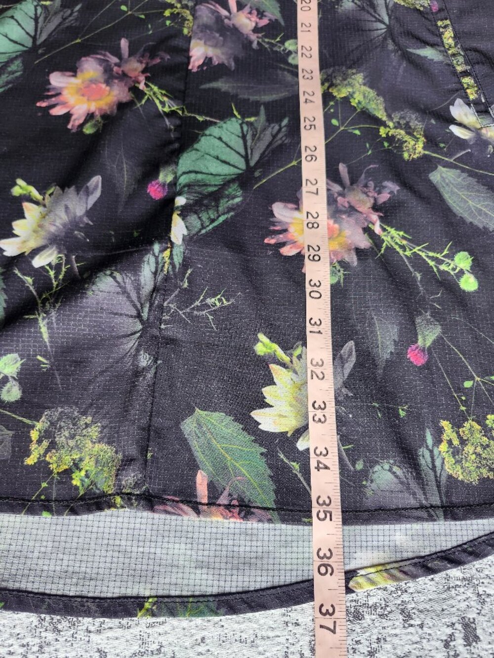 Oiselle Breezy Botanical Floral Technical Sheer Fabric Tank Dress w Pockets - Picture 12 of 16